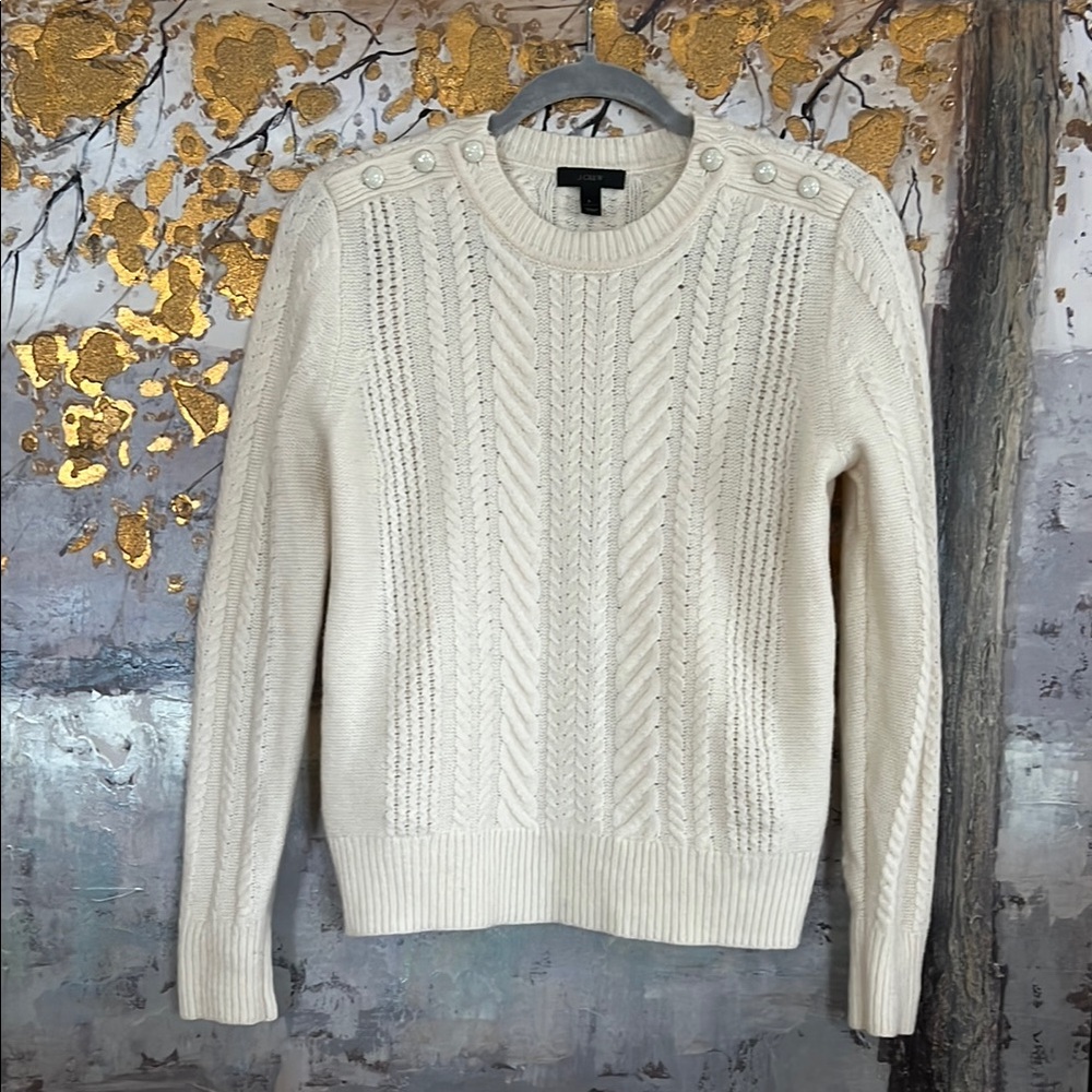 J Crew cable knit sweater